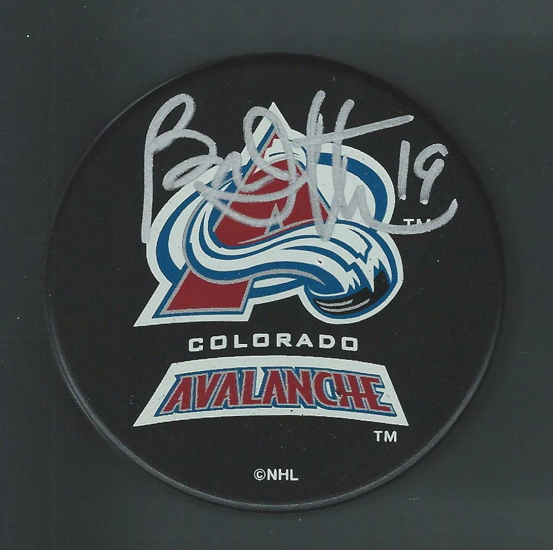 Bryan Trottier Signed Colorado Avalanche Souvenir Puck