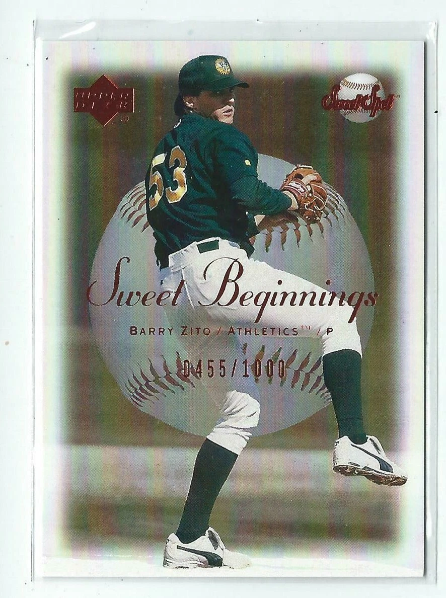 Barry Zito 2001 Upper Deck Sweet Spot Sweet Beginnings Card #72  #0455/1000