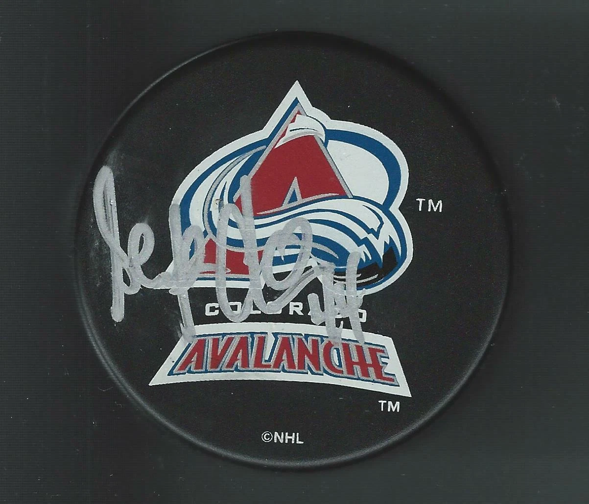 Serge Aubin Signed Colorado Avalanche Souvenir Puck