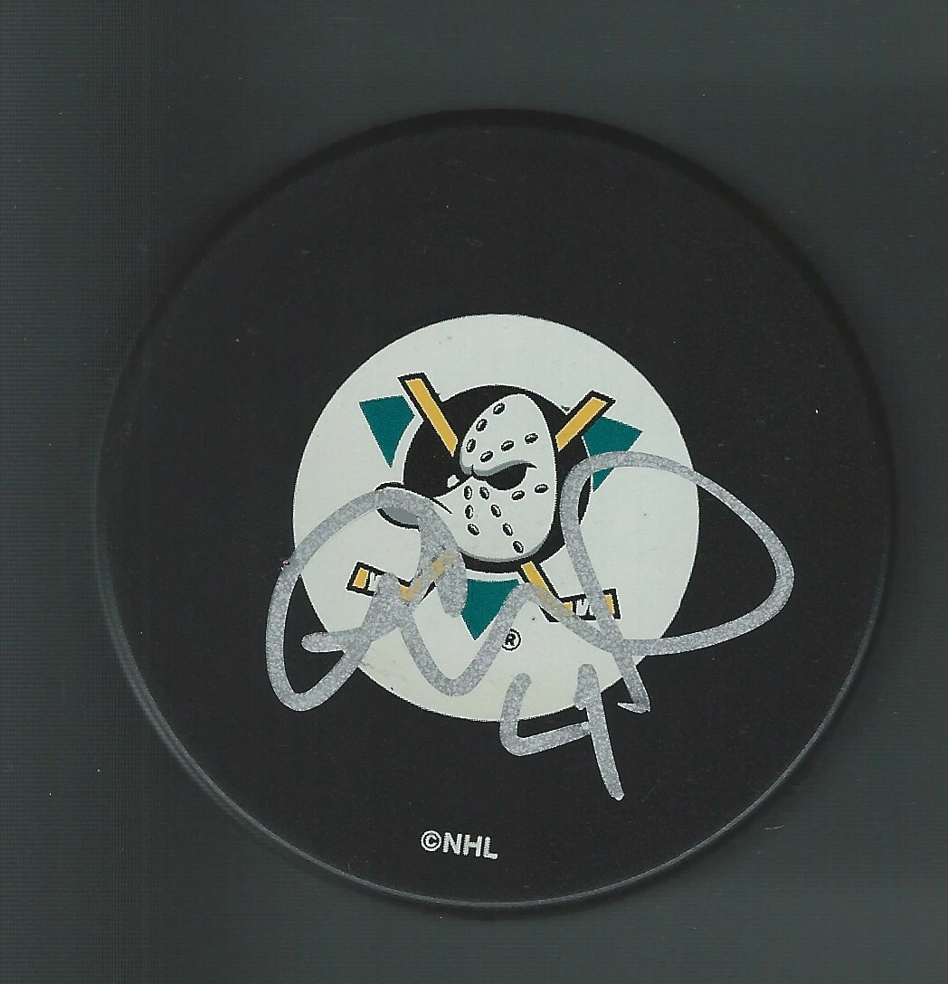Lance Ward Signed Anaheim Mighty Ducks Puck