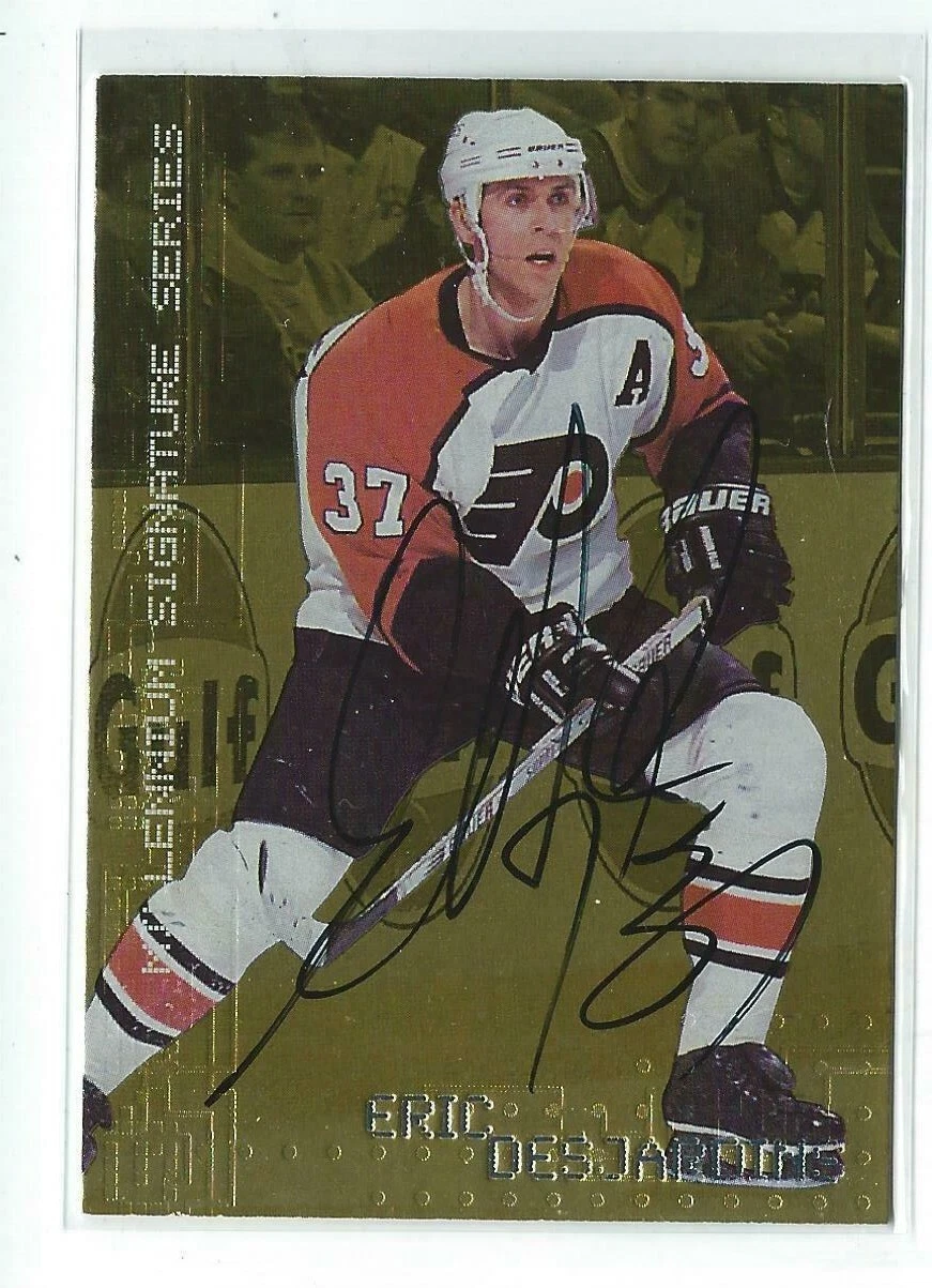 Eric Desjardins 1999/00 BAP Mellennium Gold Signature Series Autograph Card #180