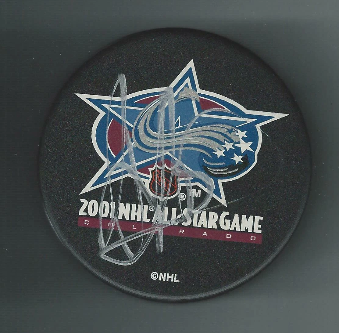 Radek Bonk Signed 2001 NHL All Star Game Puck Ottawa Senators