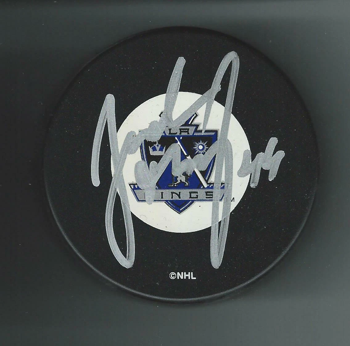 Jaroslav Modry Signed Los Angeles Kings Puck