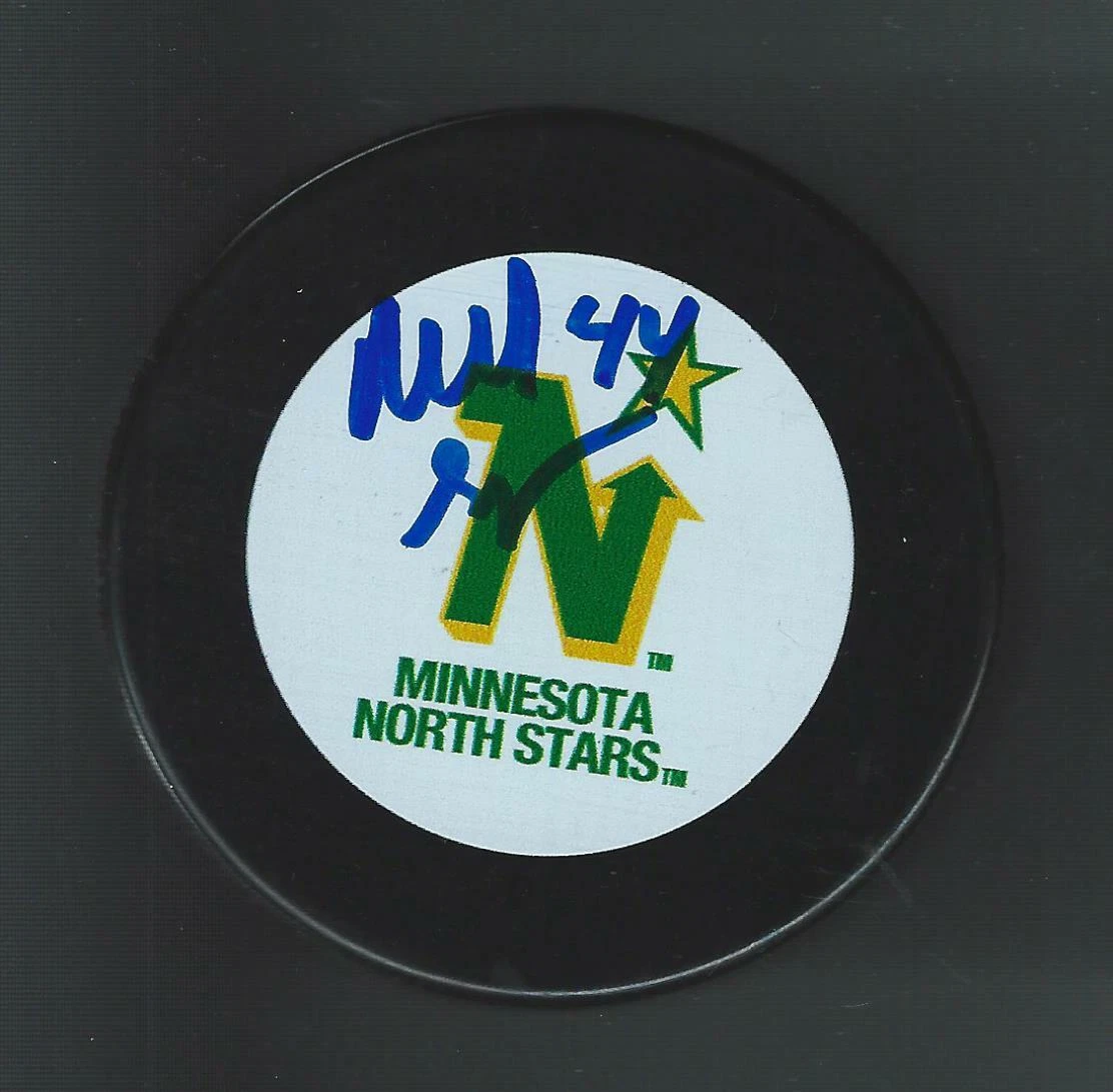 Reid Simpson Signed Minnesota North Stars Puck