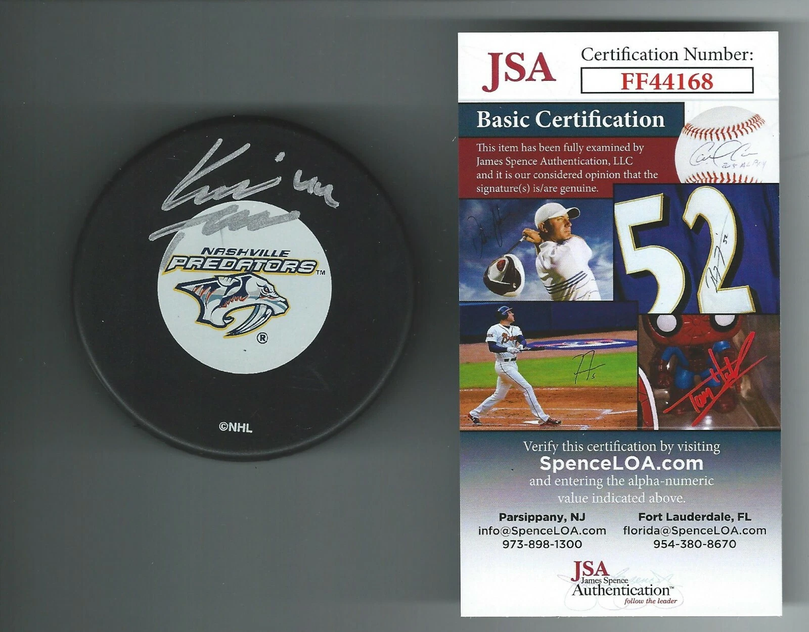 Kimmo Timonen Signed Nashville Predators Puck JSA COA