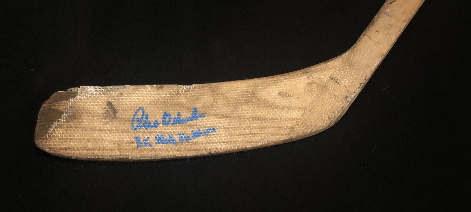 Alex Delvecchio Signed Vintage 1970s Northland Power Elite Youth Stick Red Wings