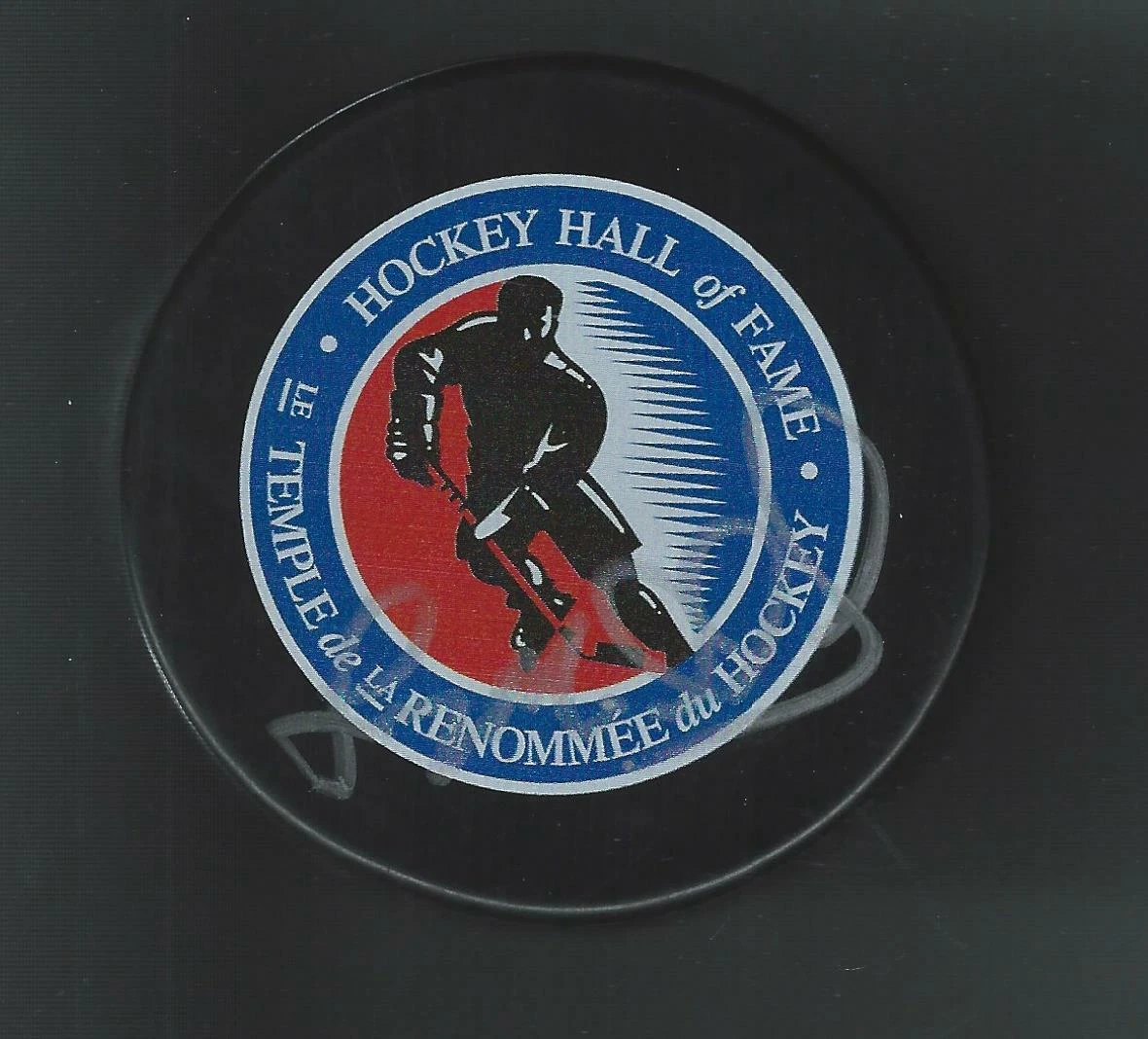 Lanny McDonald Signed Hockey Hall Of Fame Puck Calgary Flames Maple Leafs