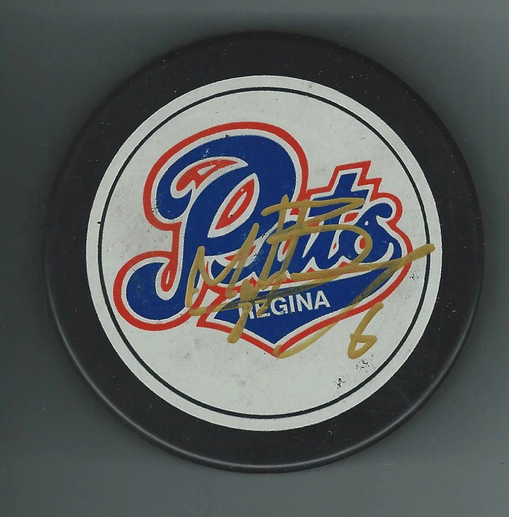 Myles Bell Signed Vintage Regina Pats Official Game Puck