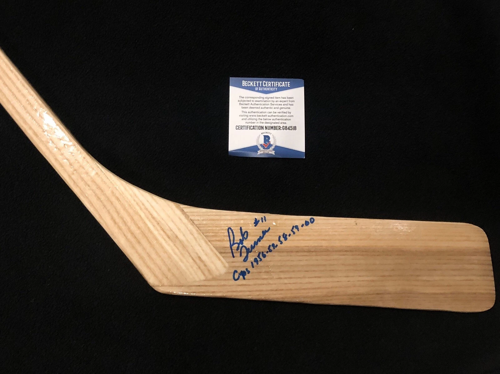 Bob Turner Signed & Inscribed Montreal Canadiens Northland Stick Beckett COA
