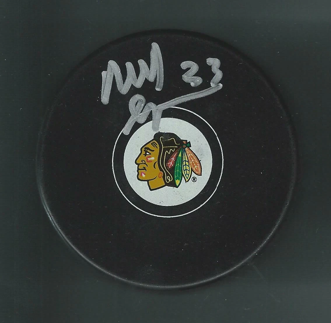 Reid Simpson Signed Chicago Blackhawks Puck