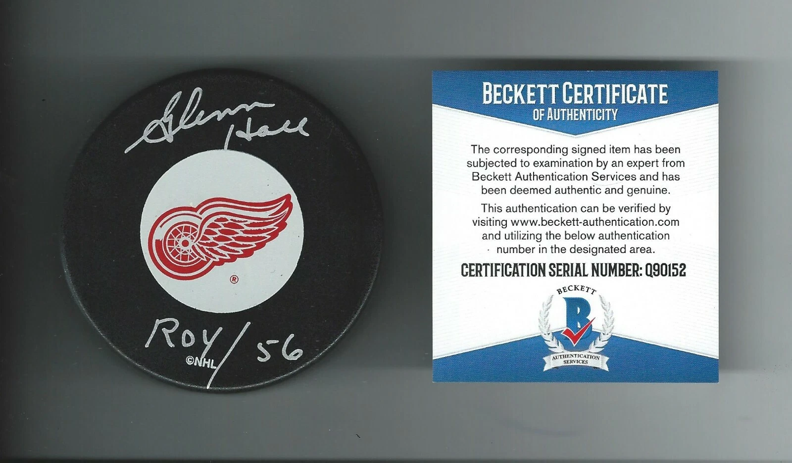 Glenn Hall Signed & Inscribed 