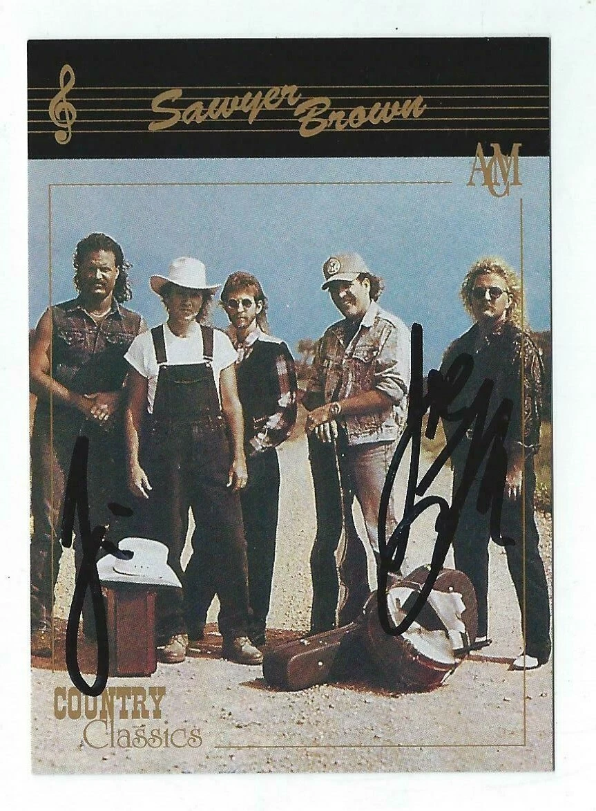 Sawyer Brown Joe Smyth & Jim Scholter Signed 1992 Country Music Collect A Card