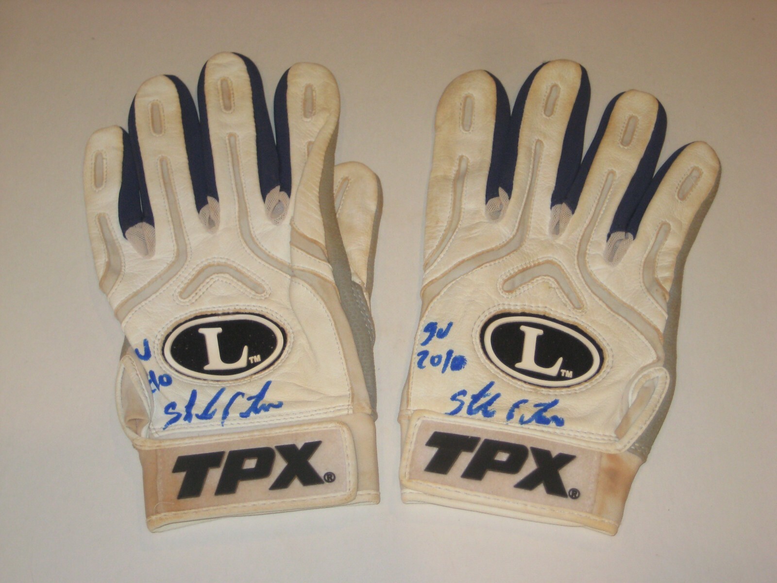 STARLIN CASTRO Signed Pair of GAME USED GLOVES with 2010 GU Inscription w/