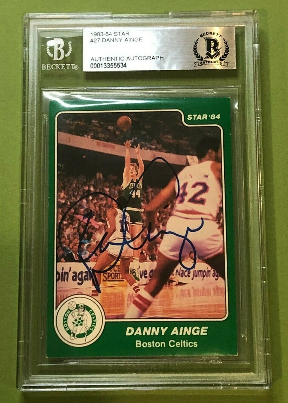 DANNY AINGE Signed 1983-84 STAR CO. ROOKIE Card #27 Beckett Authenticated RC BAS