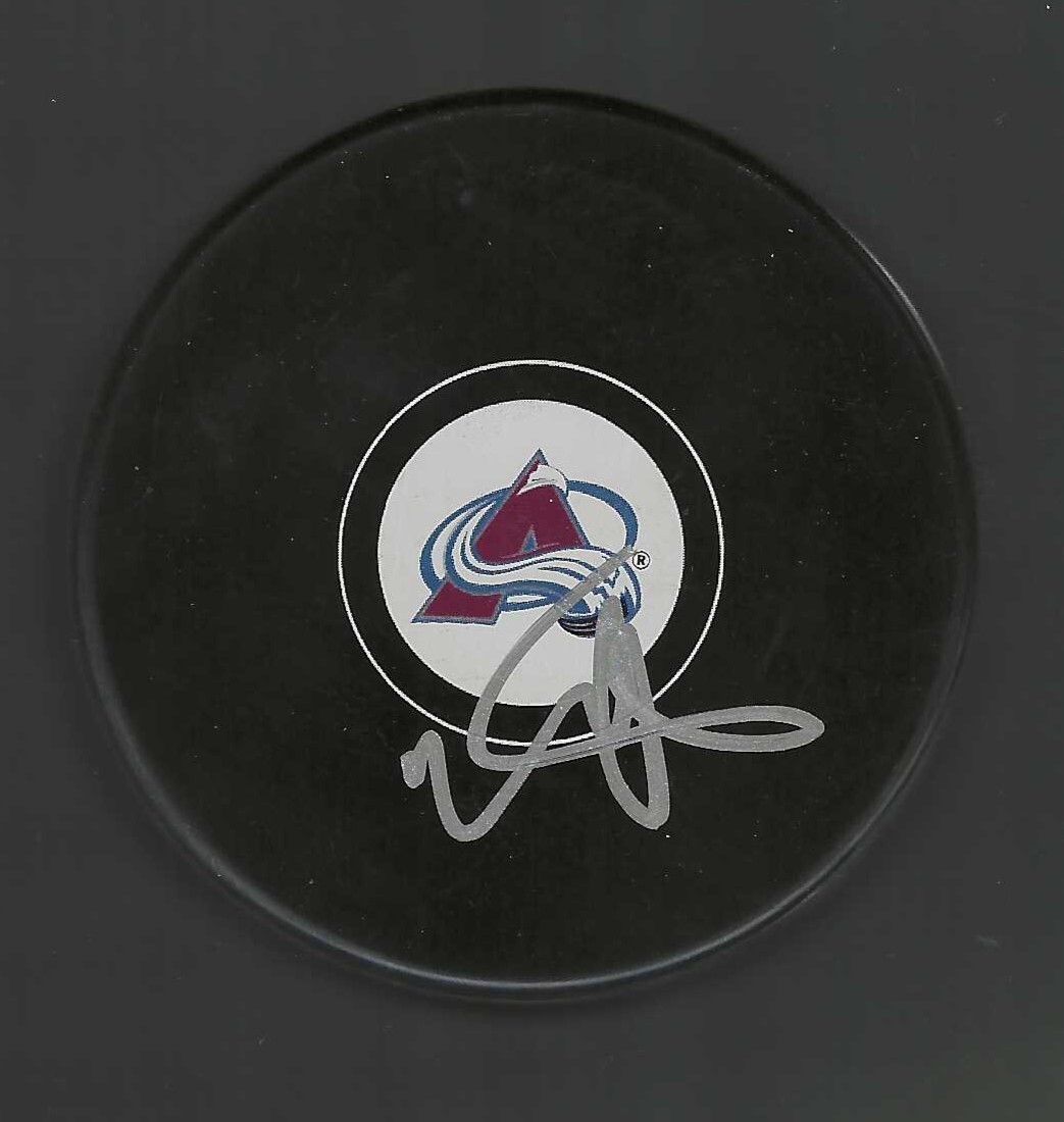 D.J. Smith Signed Colorado Avalanche Puck Denis Ottawa Senators