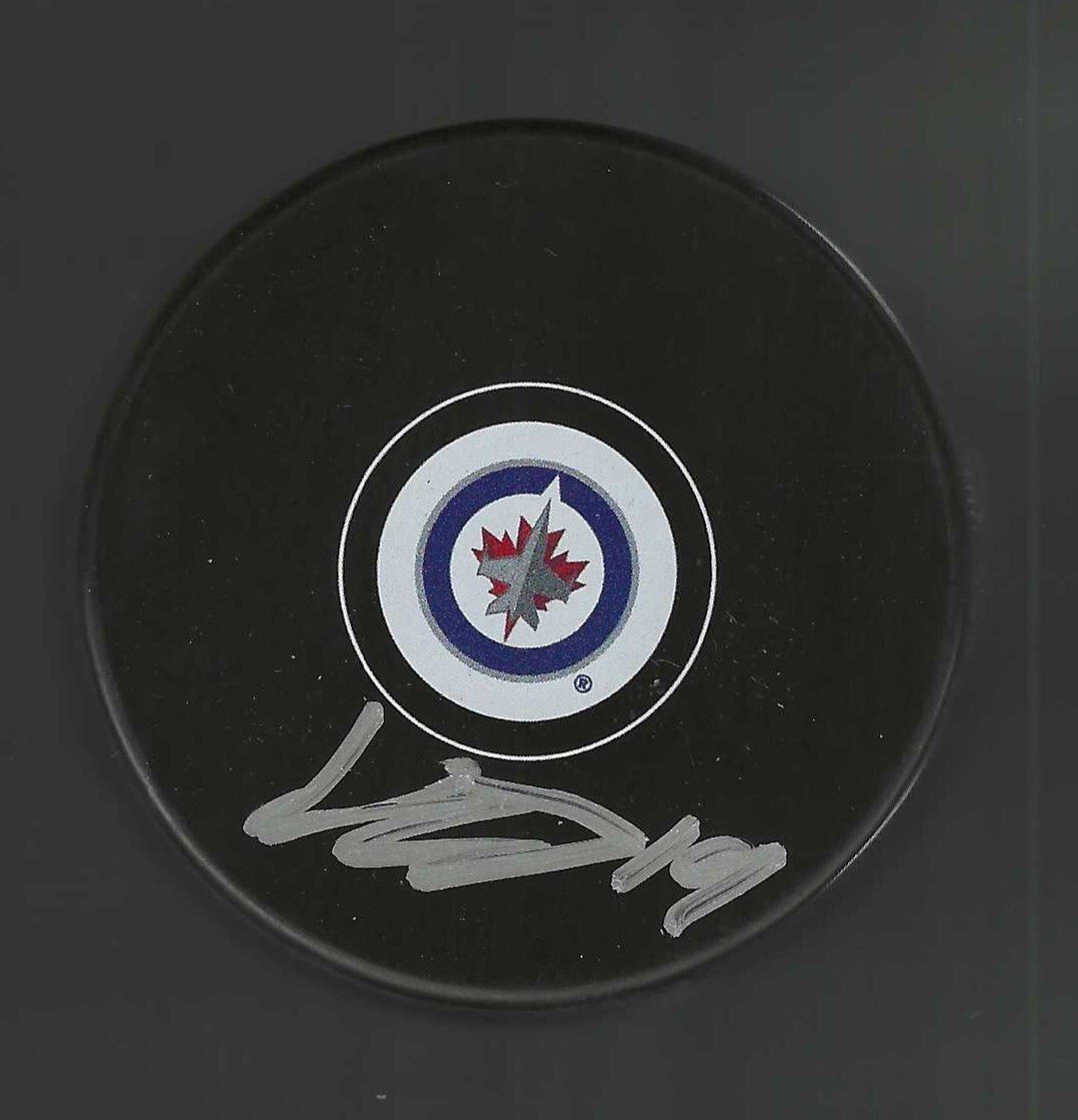 David Gustafsson Signed Winnipeg Jets Puck