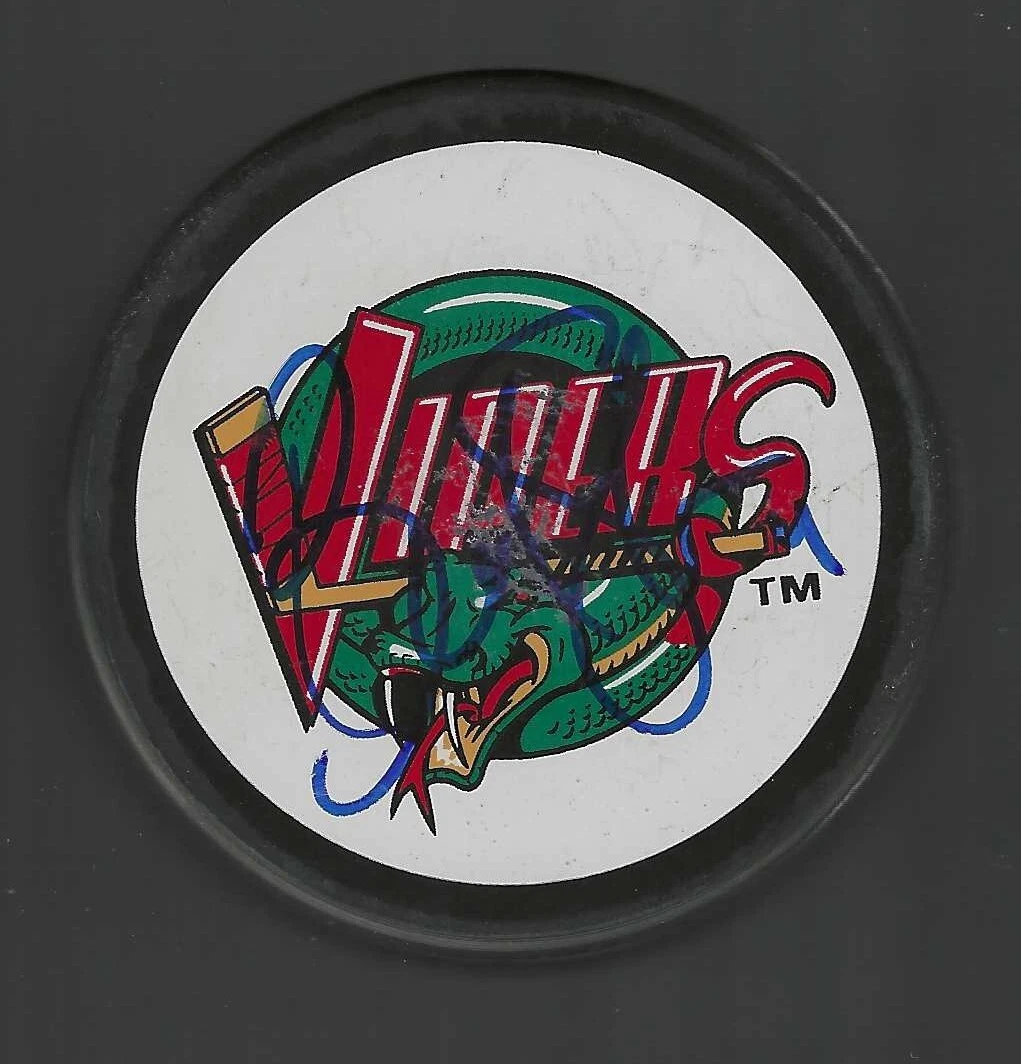 Brad Shaw Signed Detroit Vipers Puck