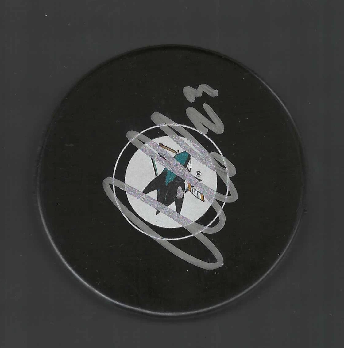 Oskar Lindblom Signed San Jose Sharks Puck