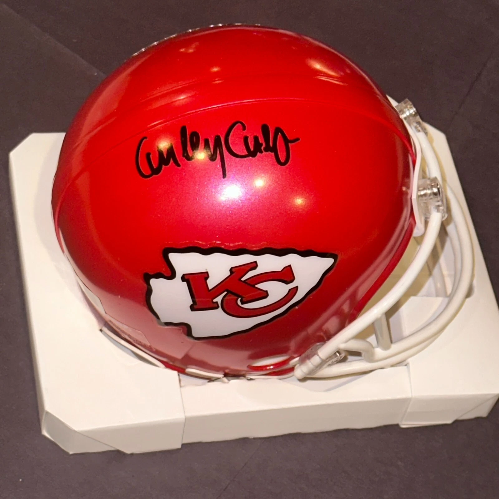 CURLEY CULP Signed Kansas City CHIEFS VSR4 Mini-helmet Beckett (BAS)