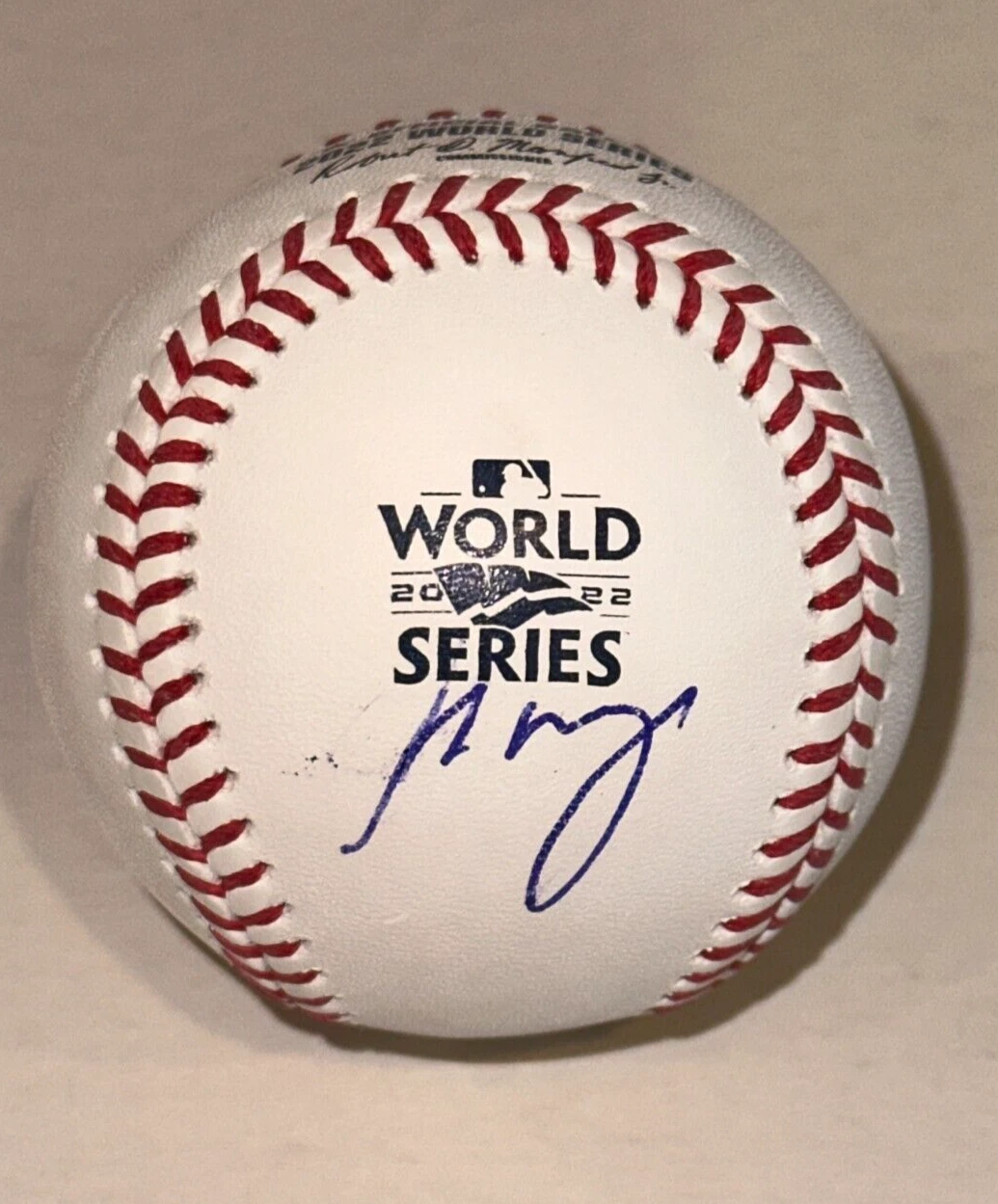 JAKE MEYERS (Astros) Signed Official 2022 WORLD SERIES Baseball Beckett (BAS)