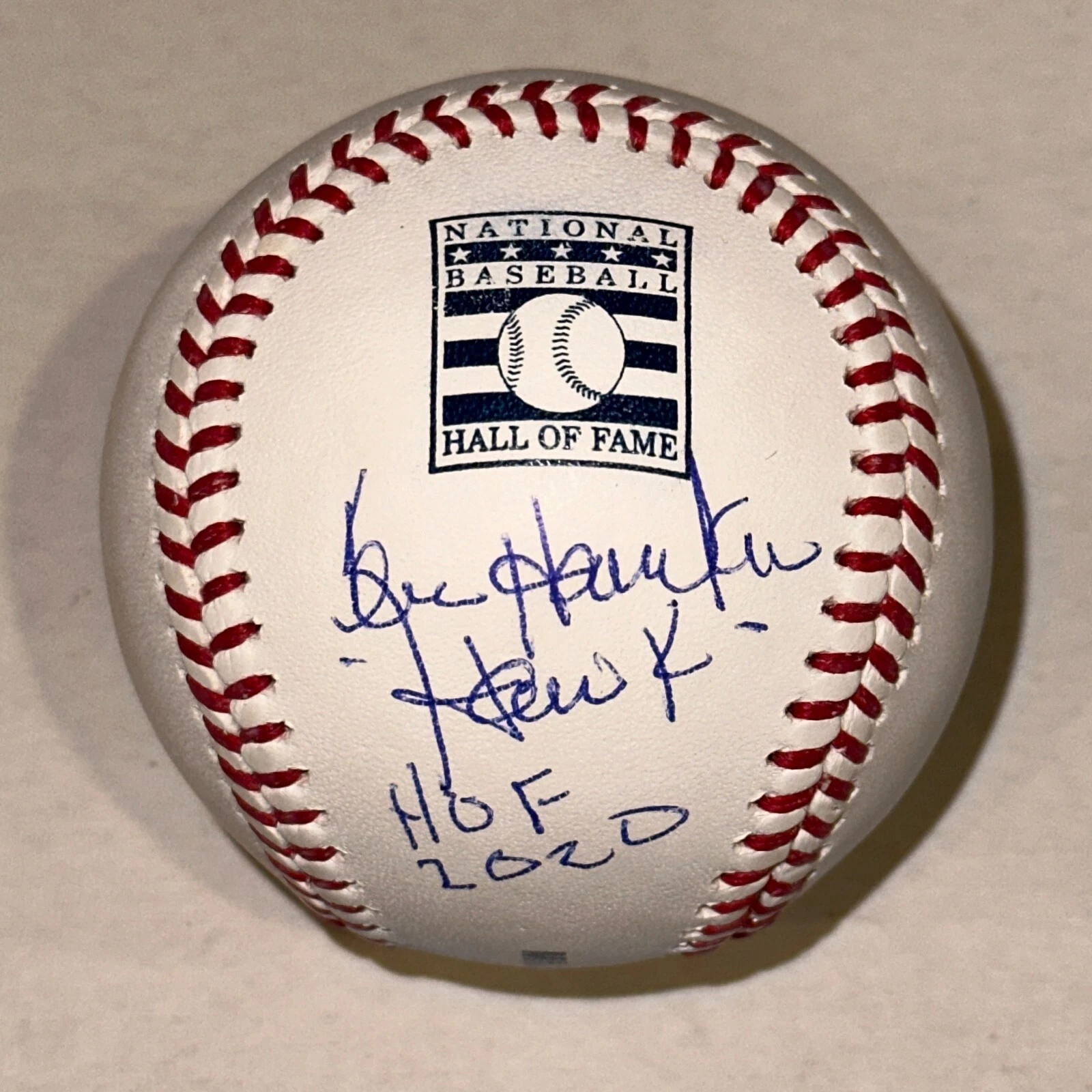 KEN HARRELSON Signed Official MLB HALL OF FAME Baseball BAS HAWK & HOF Ins