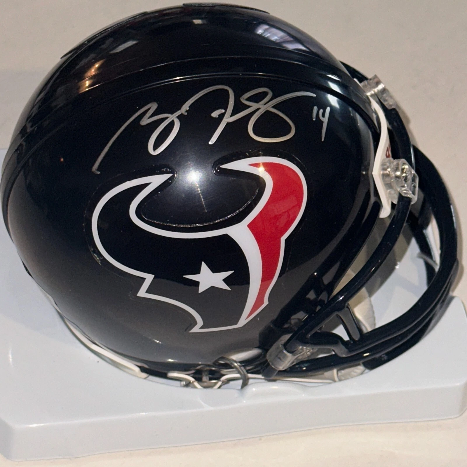 RYAN FITZPATRICK Signed Houston TEXANS VSR4 Mini-helmet Beckett Auth. (BAS)