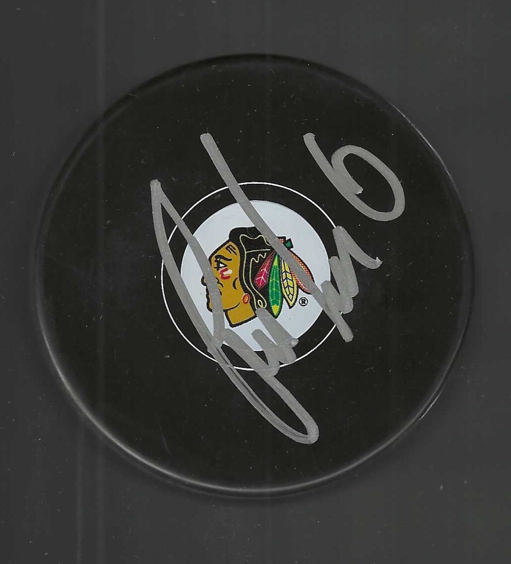 Trevor Daley Signed Chicago Blackhawks Puck