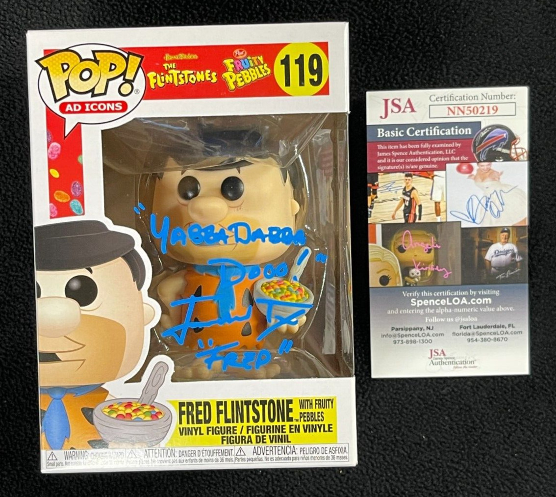 James Arnold Taylor Signed Fred Flintstone Funko Pop Figure #119 JSA COA