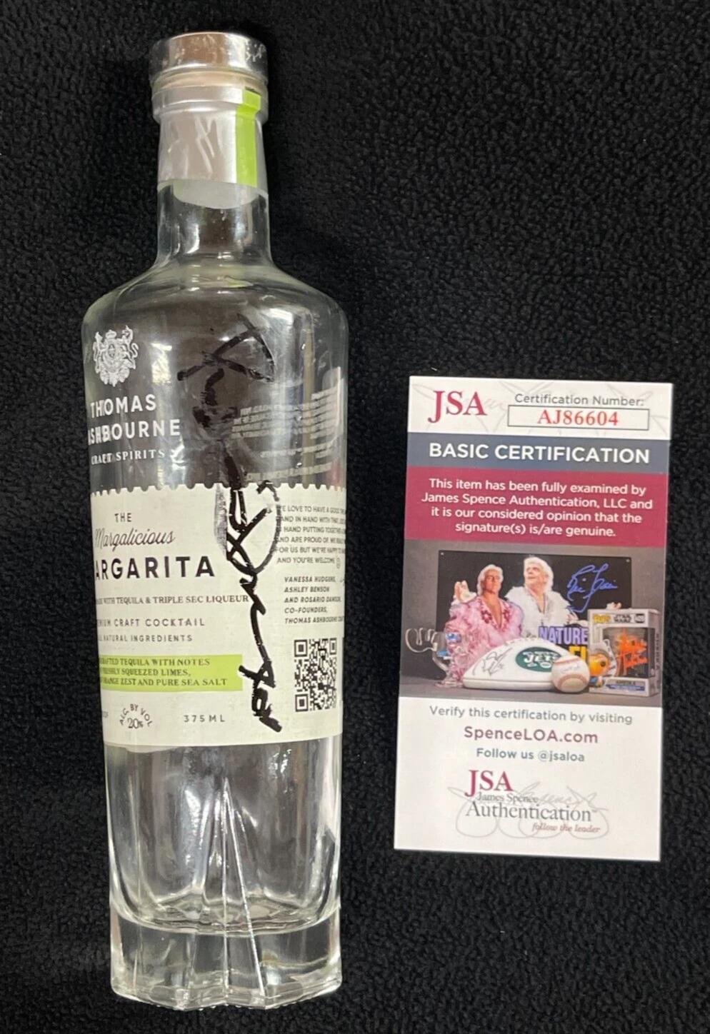 Rosario Dawson Star Wars Ahsoka Signed Margalicious Margarita Empty Bottle JSA