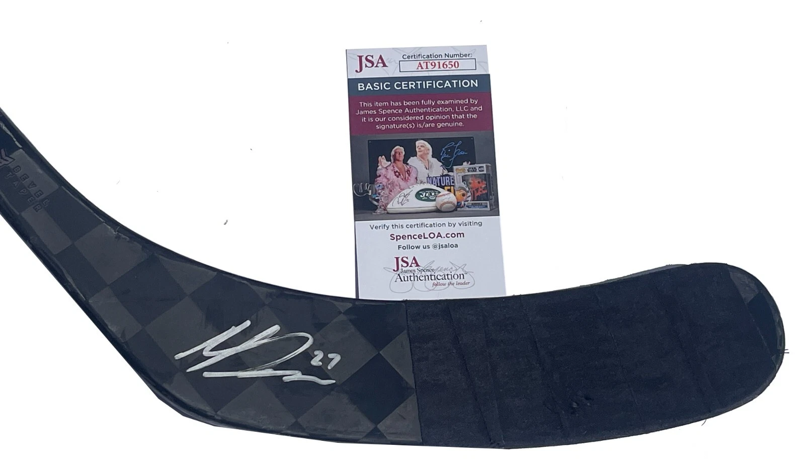 Michael Rasmussen Signed Detroit Red Wings Game Used Warrior Stick JSA COA