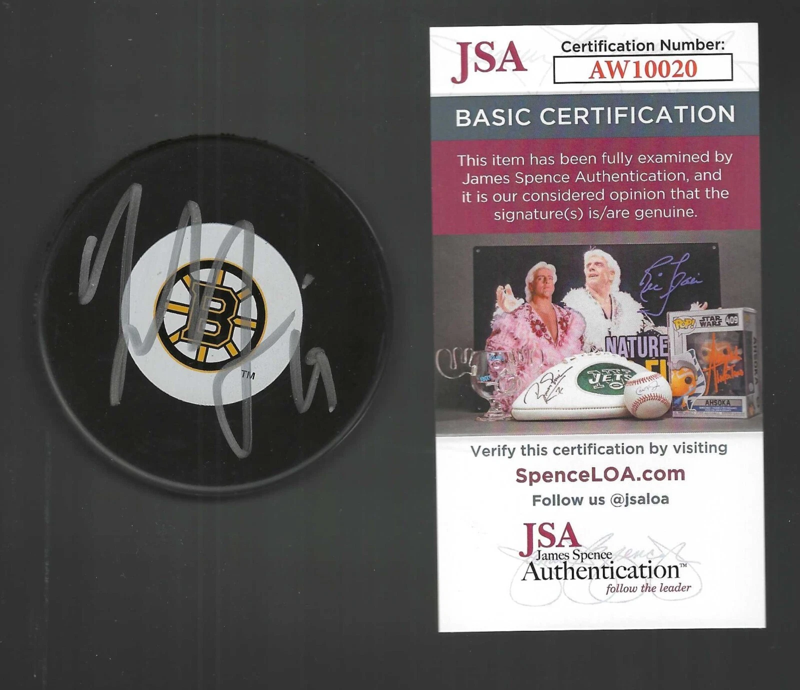 Tyler Seguin Signed Boston Bruins Puck JSA COA