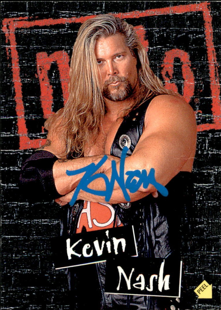 Kevin Nash Signed 1998 Topps WCW nWo Sticker Card S6 WWE WWF