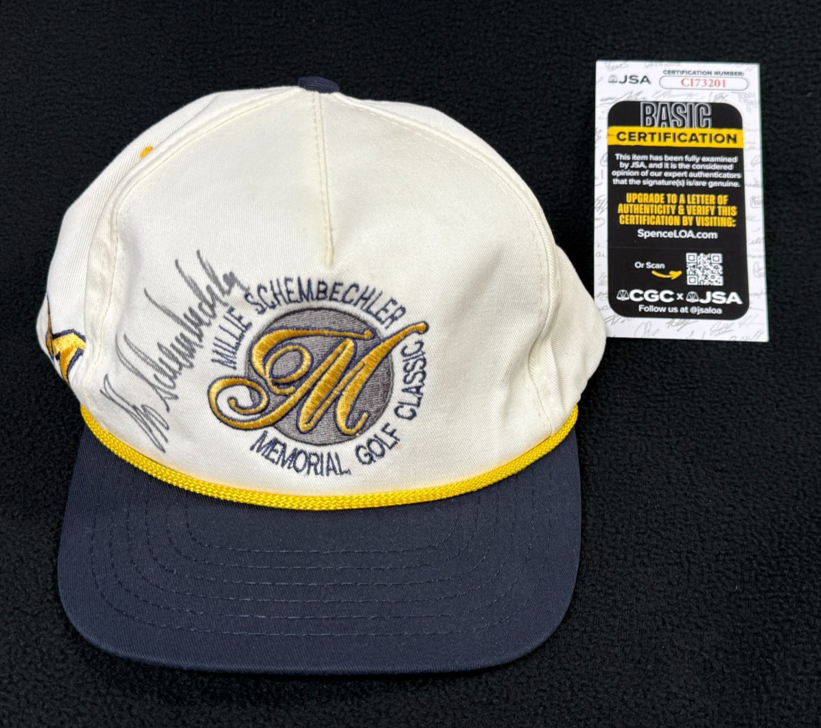 Bo Schembechler Signed Vintage Golf Outing Michigan Wolverines Hat JSA COA