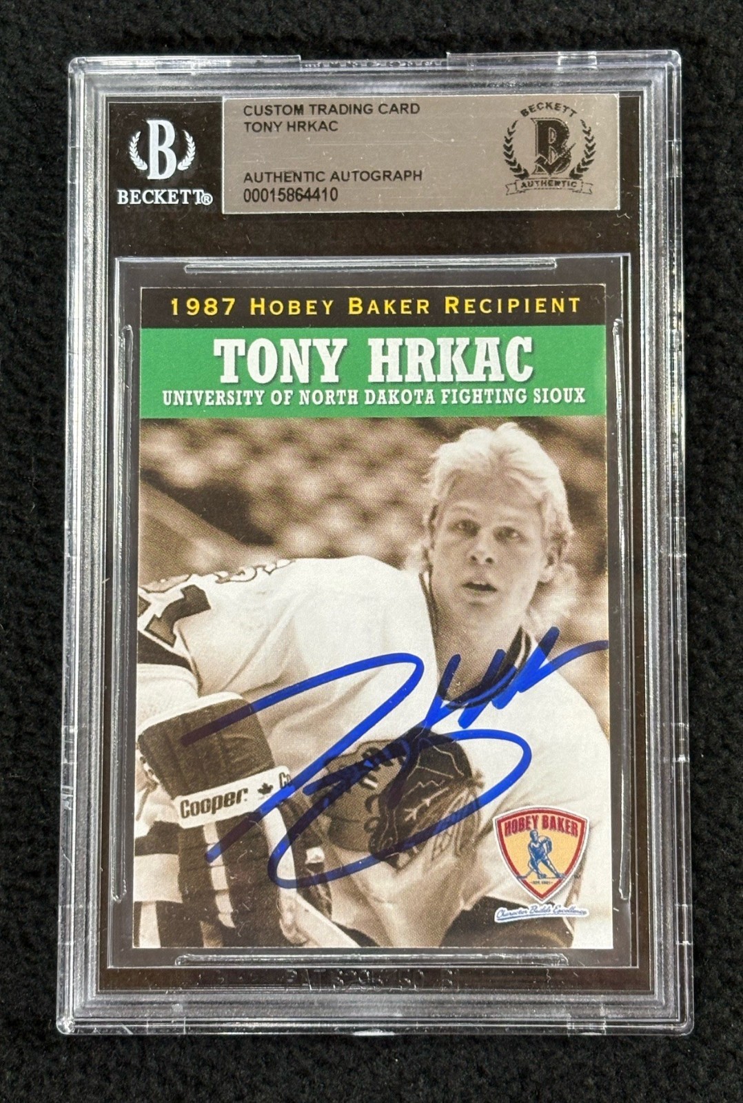 Tony Hrkac 2022 Hobey Baker Committee Issued North Dakota Card BAS Certified