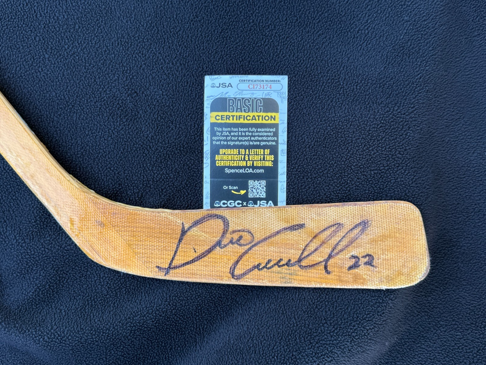Dino Ciccarelli Signed Tampa Bay Lightning Hockey Stick JSA COA
