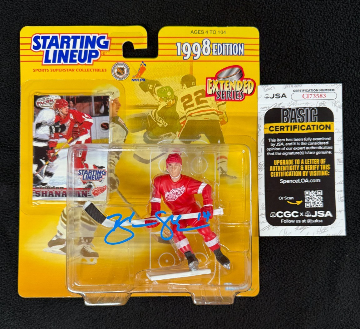 Brendan Shanahan Signed Detroit Red Wings Starting Lineup Figure JSA COA