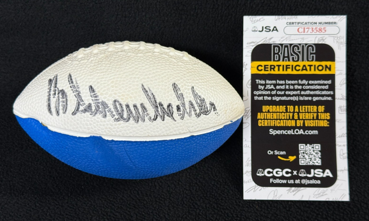 Bo Schembechler Signed Michigan Wolverines Mini Foam Football JSA COA