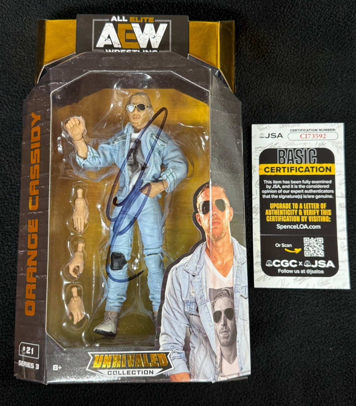 Orange Cassidy Signed AEW Series 3 Action Figure JSA COA
