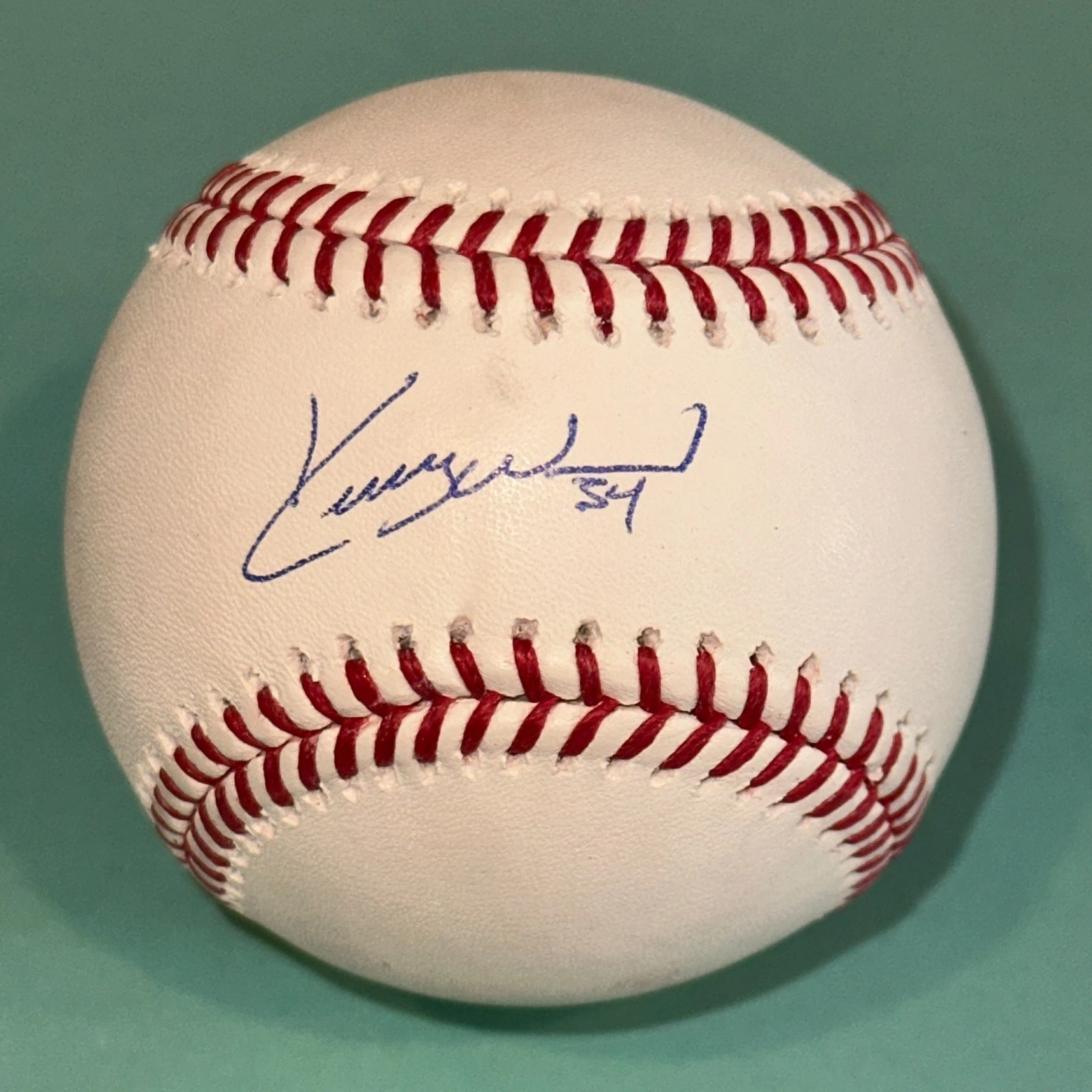 KERRY WOOD (Cubs) Signed Official MLB Baseball Beckett Witnessed (BAS)