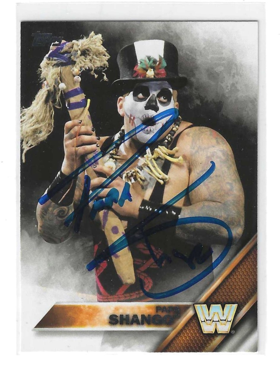 Papa Shango Signed 2016 Topps WWE Legend Card #83 The Godfather