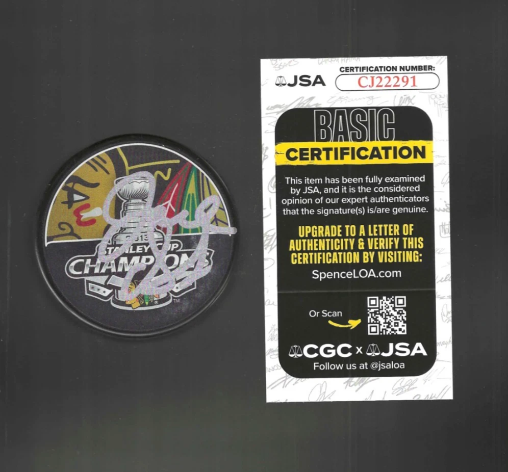 Joel Quenneville Signed Chicago Blackhawks 2013 Stanley Cup Champions Puck JSA
