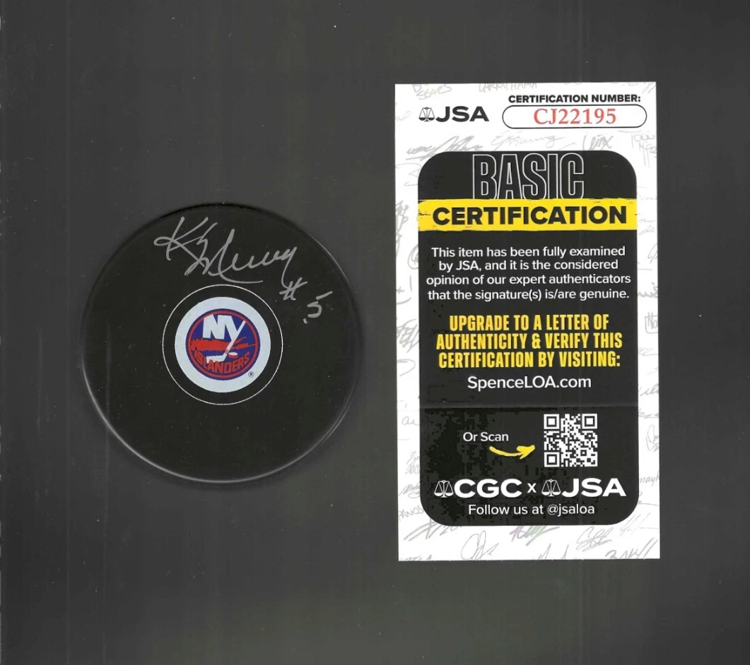 Ken Murray Signed New York Islanders Puck JSA COA