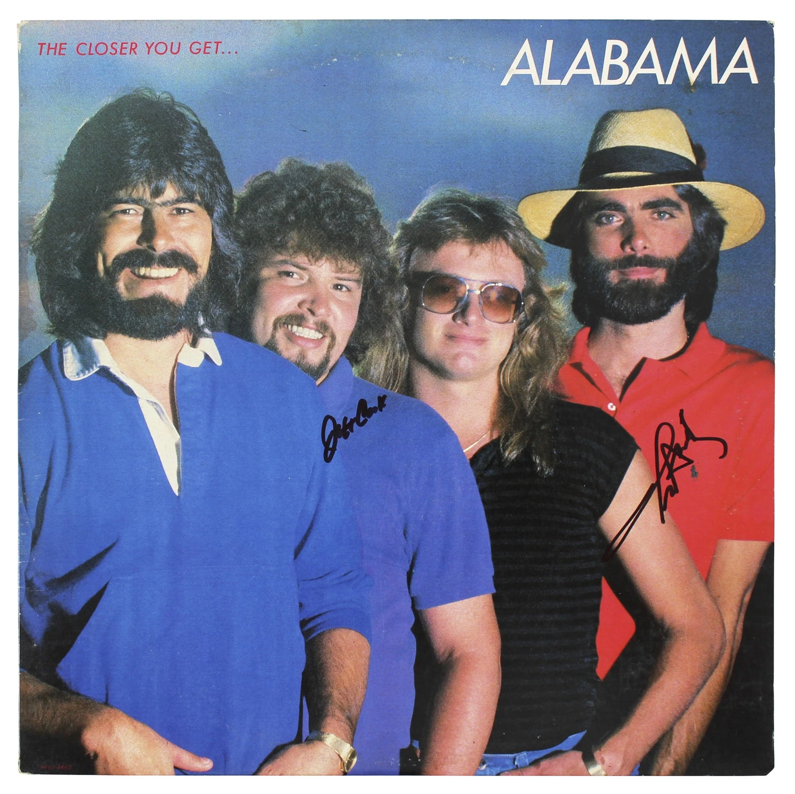 Jeff Cook and Teddy Gentry Alabama Signed Album Cover Autographed BAS #BH027682