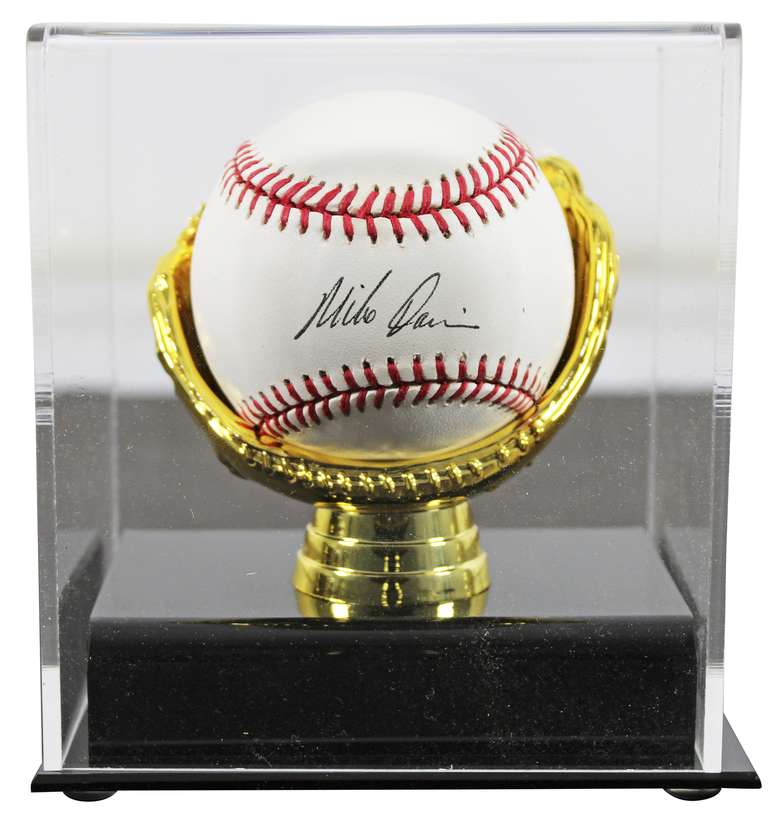 Athletics Mike Davis Authentic Signed Bobby Brown Oal Baseball w/ Case BAS