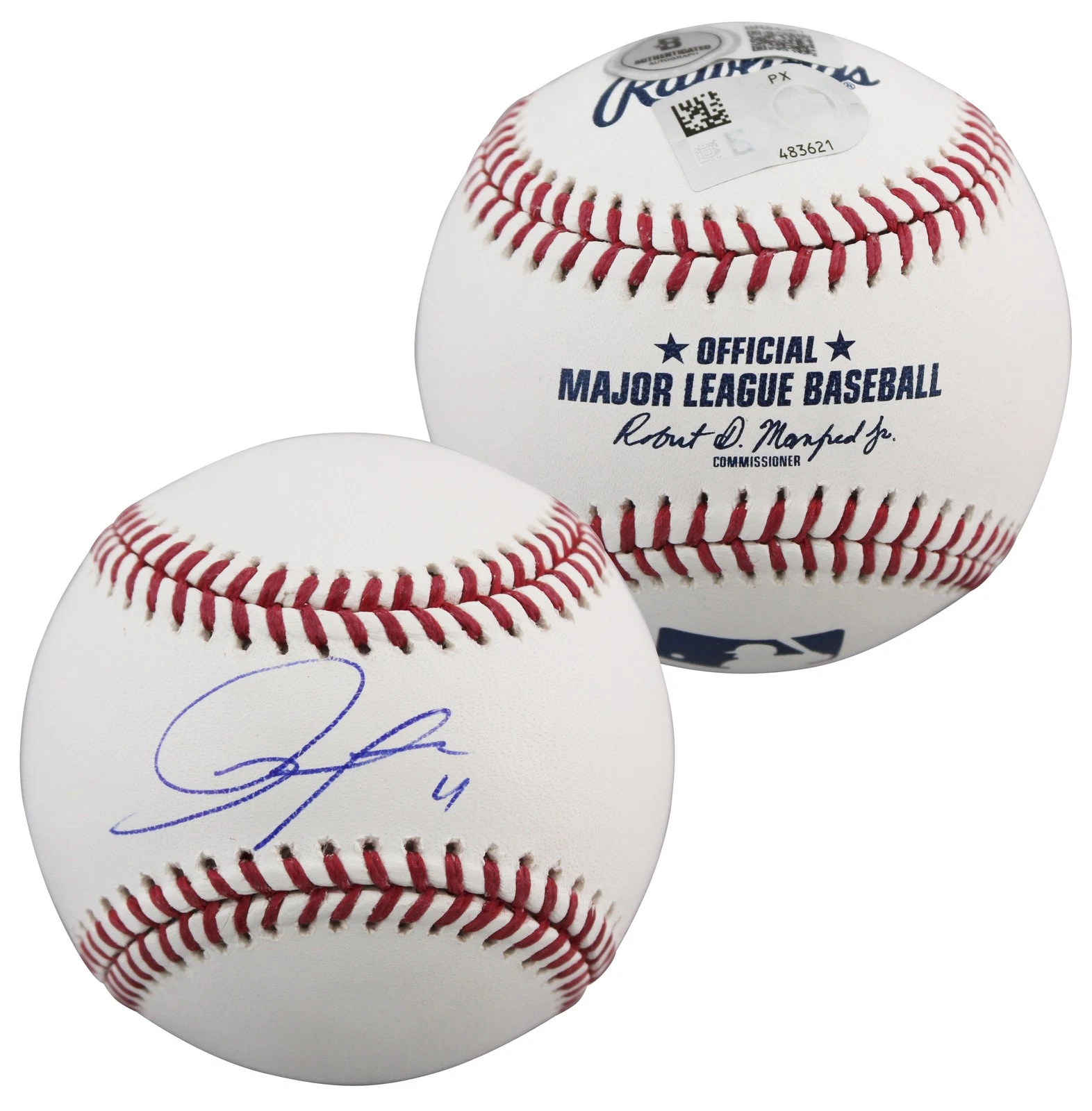 Dodgers Roki Sasaki Authentic Signed Robert Manfred Oml Baseball MLB & BAS