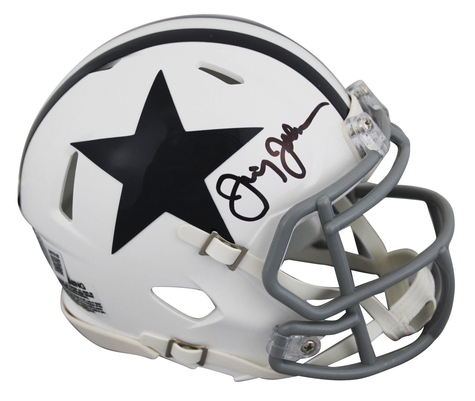 Cowboys Jimmy Johnson Authentic Signed 1960-63 TB Speed Mini Helmet BAS Witness
