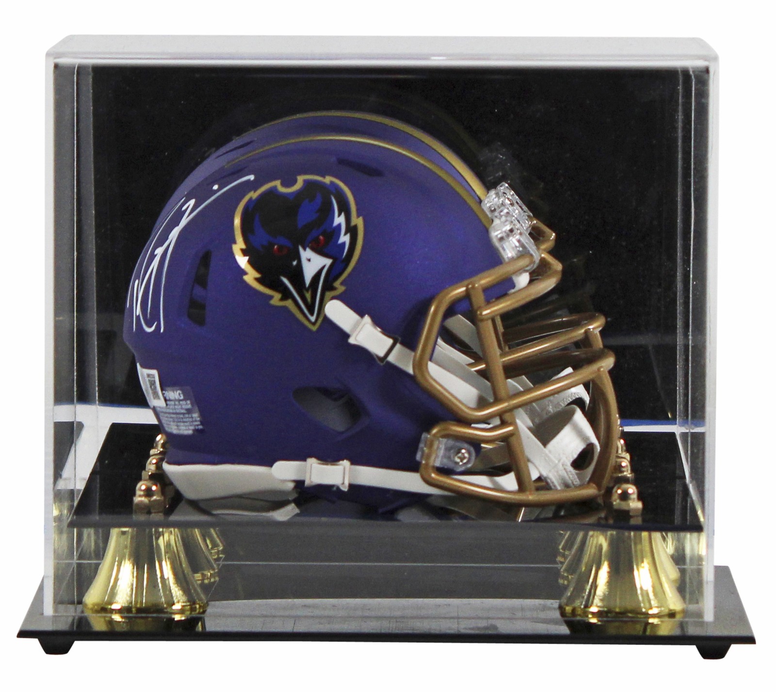 Ravens Ray Lewis Signed 2024 On-Field Alt Speed Mini Helmet W/ Case BAS Witness