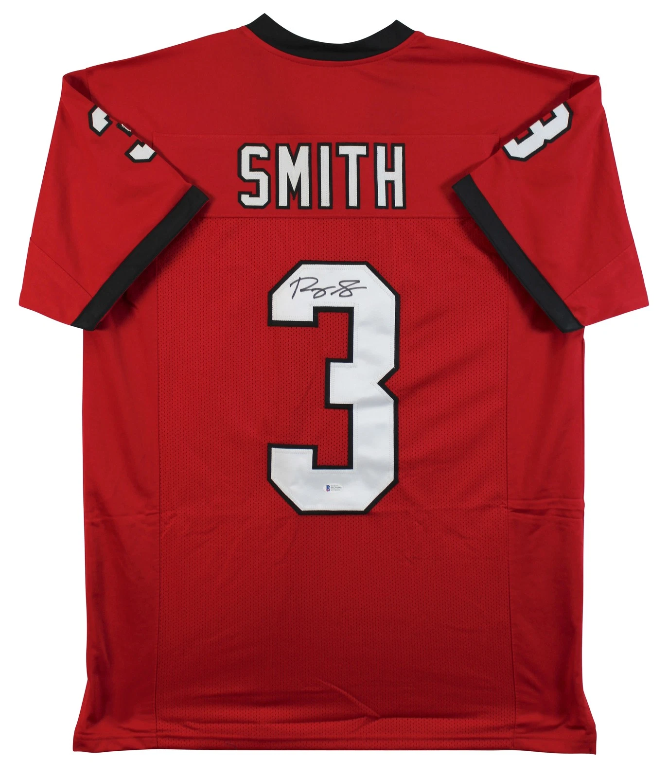 Georgia Roquan Smith Authentic Signed Red Jersey Autographed BAS Witnessed