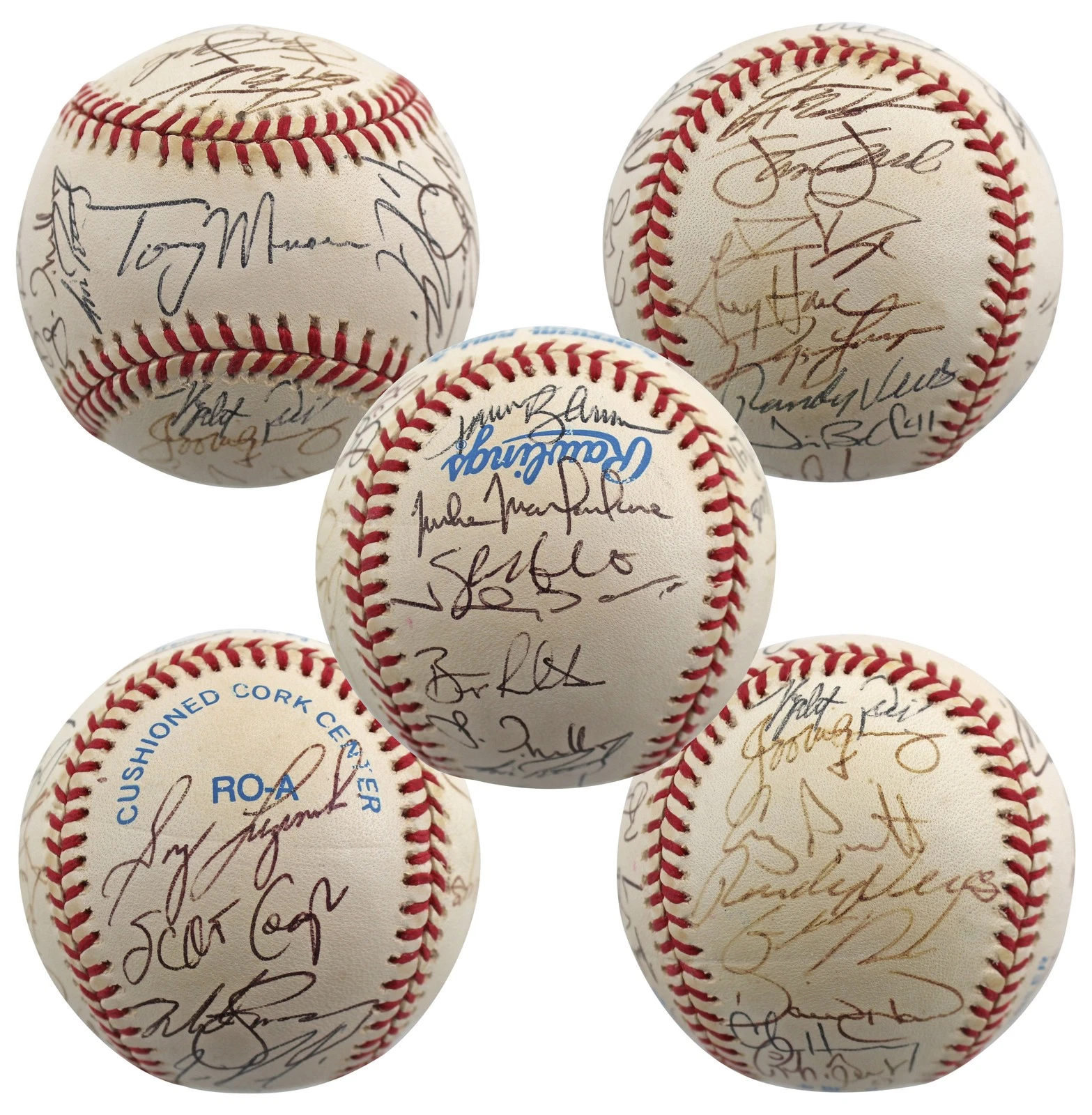 1997 Royals (28) Luzinski, Damon, Dye +25 Signed Budig Oal Baseball BAS #AA03200
