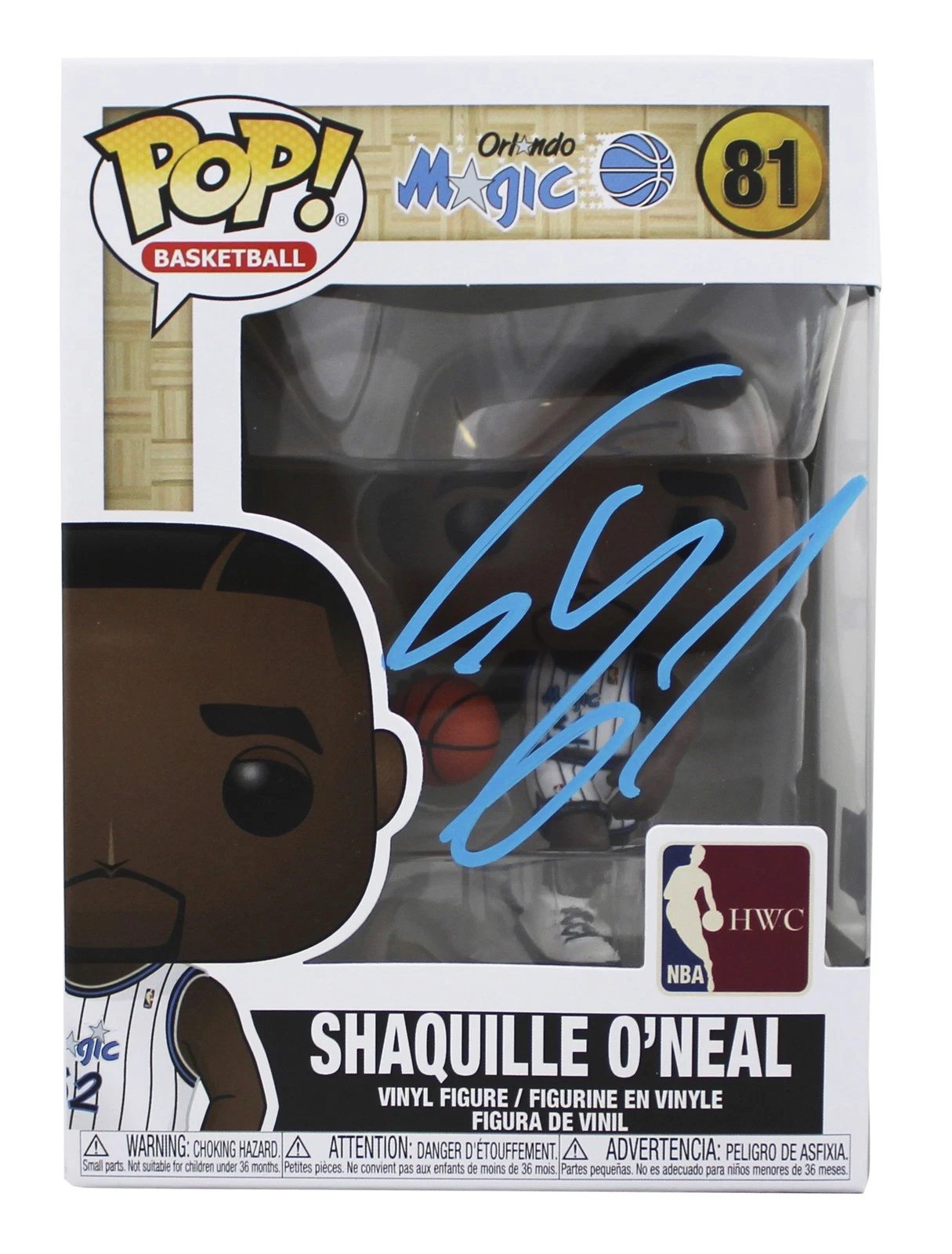 Magic Shaquille O'Neal Authentic Signed HWC #81 Funko Pop Vinyl Figure BAS Wit